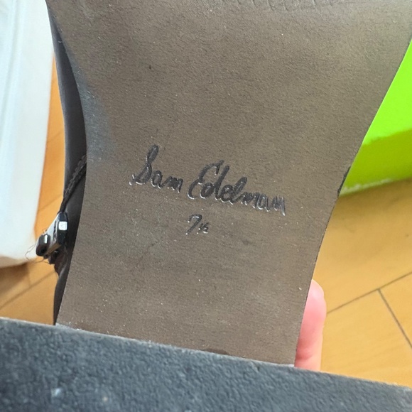 Sam Edelman Wells Olive Taupe Ankle Boots - Picture 8 of 9